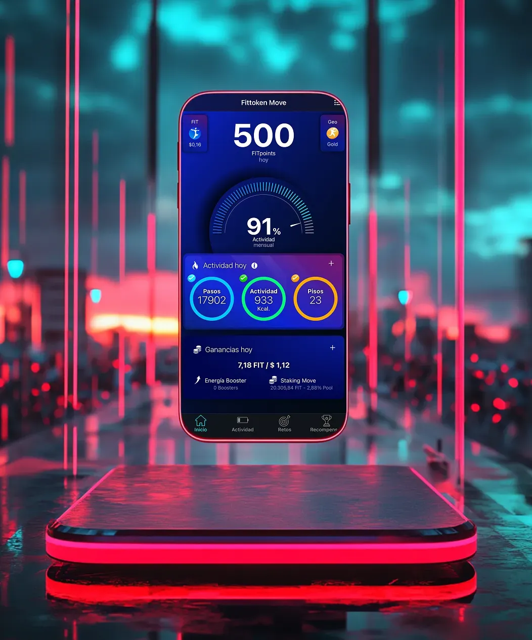 Metas diarias en FITtoken Move